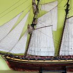 Model lode Baltimore schooner Prince de Neufchatel