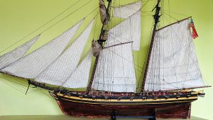 Model lode Baltimore schooner Prince de Neufchatel