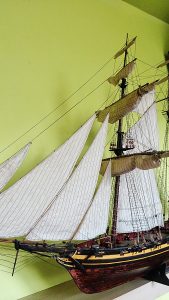 Model lode Baltimore schooner Prince de Neufchatel